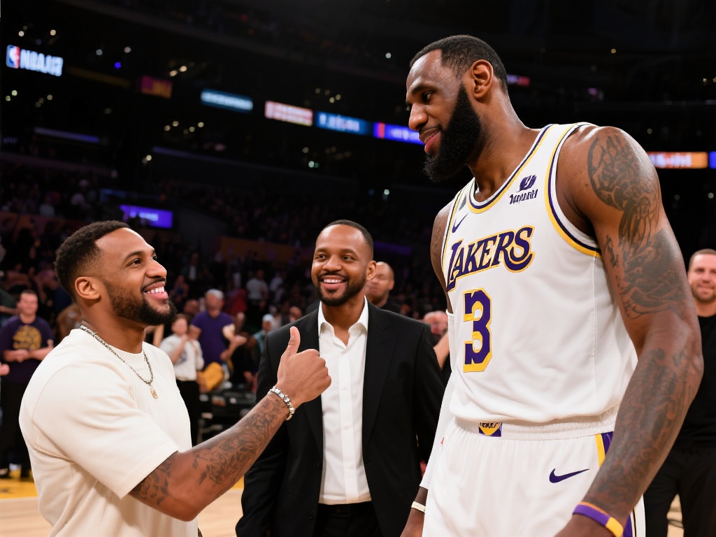 德雷蒙德格林赛后合影贝克汉姆，追星梦成真！