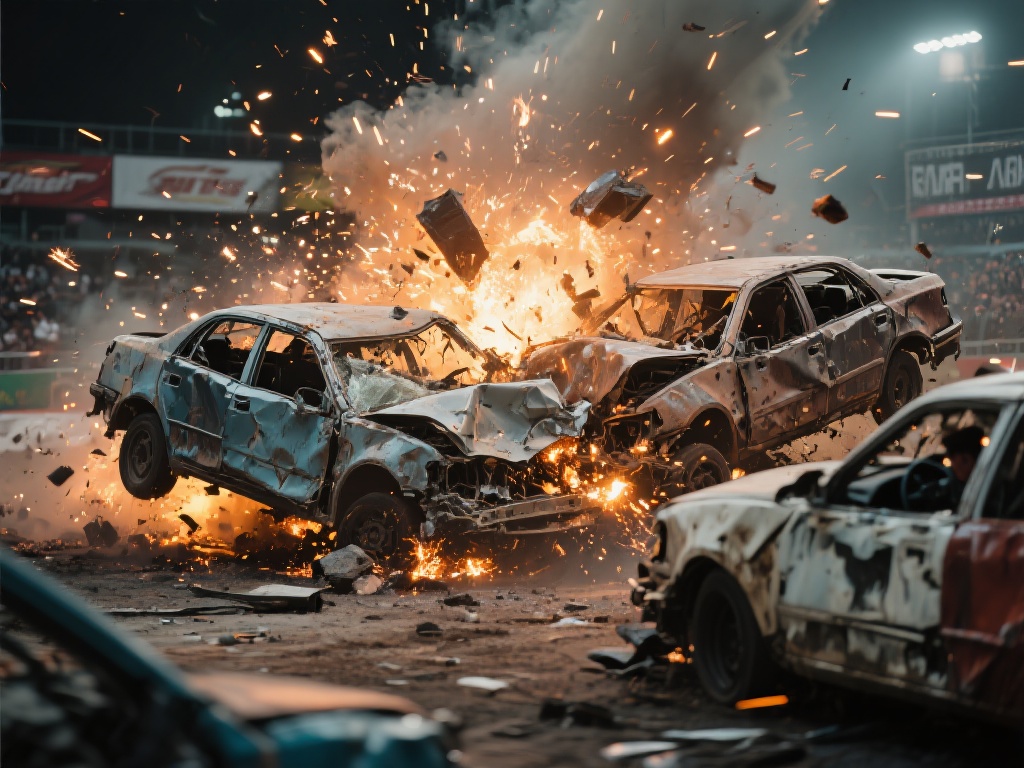 过瘾！国外疯狂的报废车撞车赛你看过吗？